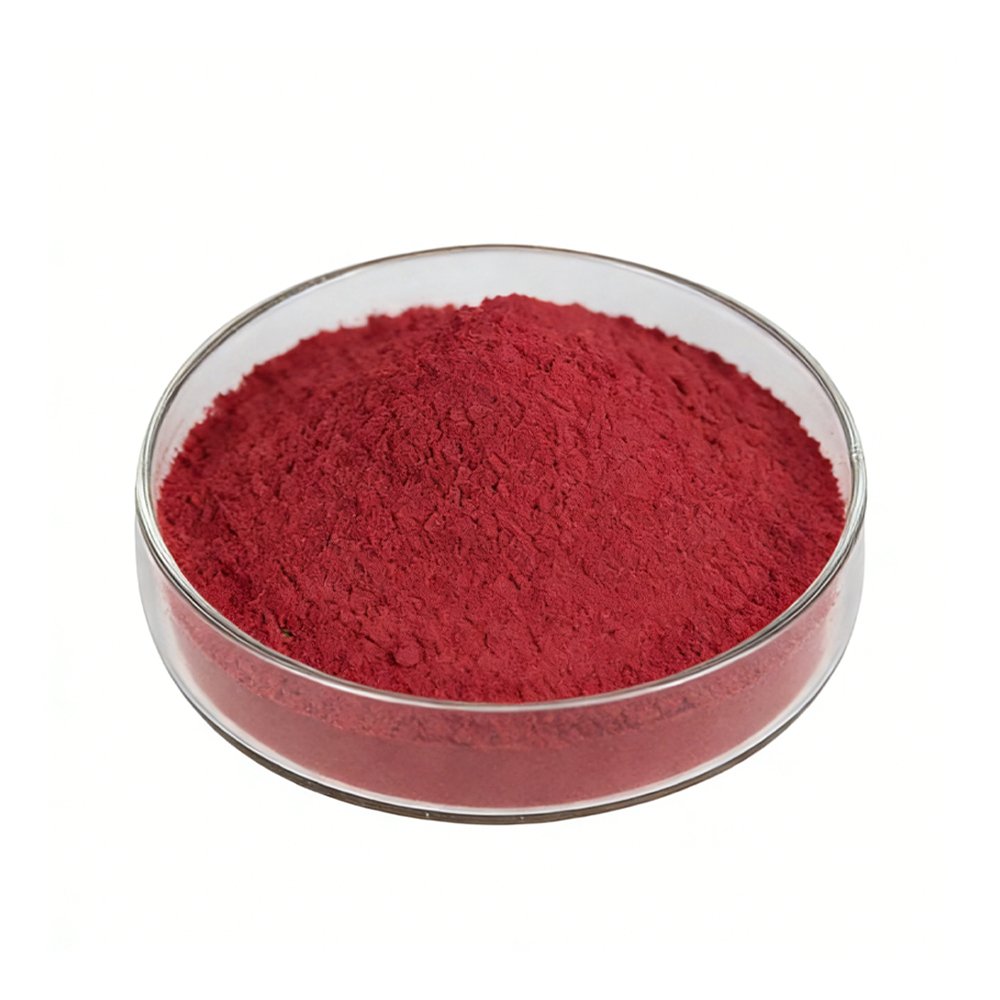 Reddish‑pink Cranberry Fruit Extract fine powder detail